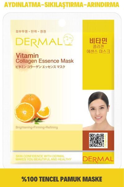 Dermal Aydınlatıcı, Sıkılaştırıcı, Arındırıcı Vitamin Özlü Kolajen Maske 23gr