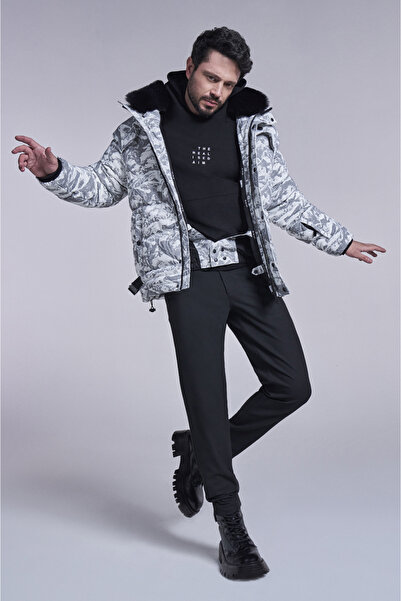 Avva Černá pánská mikina Interlock - Kapsa s kapucí a klokaní kapsou A32Y1280