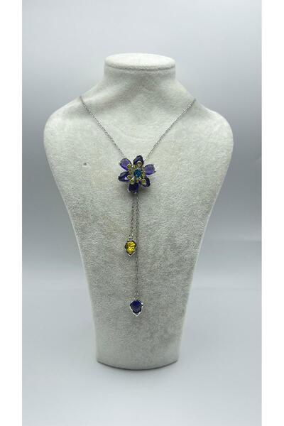 Bluw Jewelry Gema Zarif Parlak Taşlı Modern Kolye