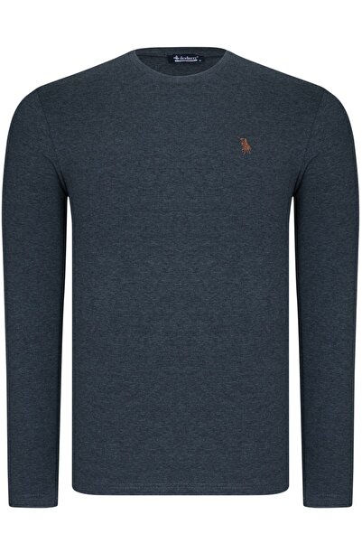 Dewberry Tricou pentru bărbați cu mânecă lungă, cu gât crew, croială normală,...