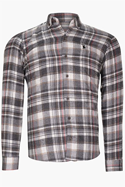 Dewberry G704 ERKEK GÖMLEK-EKOSE ANTRASİT