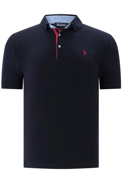 Dewberry Erkek Penye Polo Yaka Tişört Pamuklu Basic Günlük Şık Rahat Model