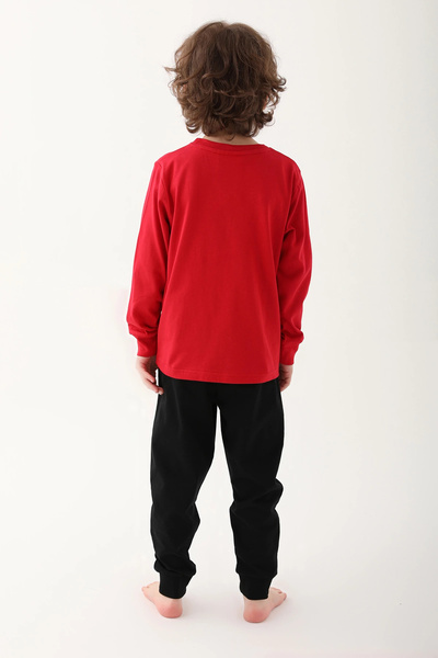 Looney Tunes Kırmızı Erkek Çocuk Uzun Kol Pijama Takım