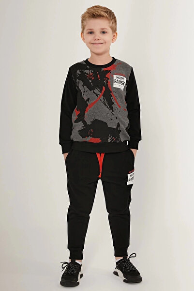 Rolypoly Σετ φόρμας για αγόρι Mount Mainter Γκρι Μαύρο Μπλε