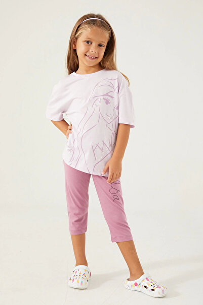 Frozen Girls' Capri Leggings Set - Light Lilac