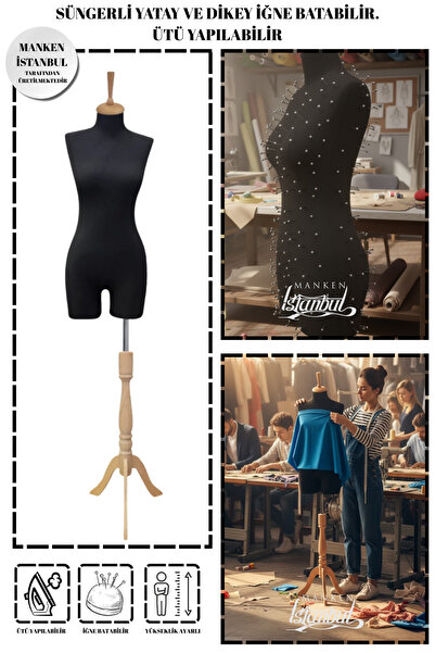 Manken İstanbul Pantolon Giyebilen 38 Beden Süngerli Terzi Mankeni Prova Mank...