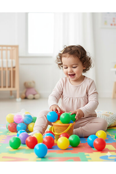 Roomlyne ألعاب كرات المحيط البلاستيكية الناعمة - 50 قطعة