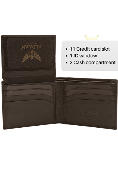 JİLDAAN By Namat Bi-Fold Genuine Handcrafted Leather Wallet For Men with RFID