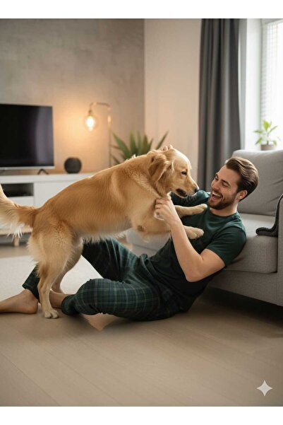 Sude HOMEWEAR Ανδρικό σετ πιτζάμες με κοντό μανίκι με καρό τσέπη