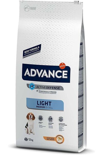 Advance Light Medium Tavuklu Orta Irk Diyet Köpek Maması 12 Kg