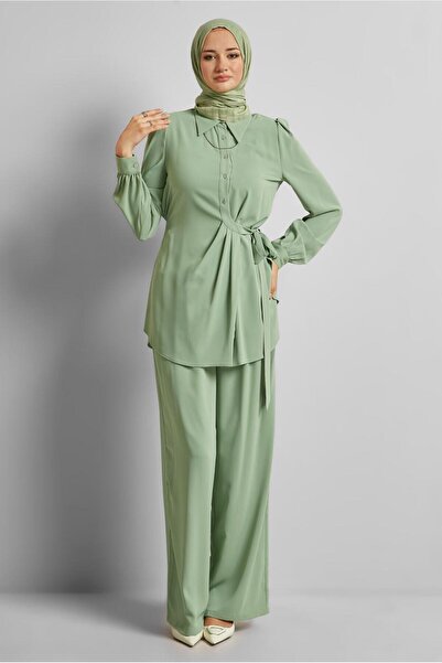 Alvina Tie-Up Detail Pants Suit 45370
