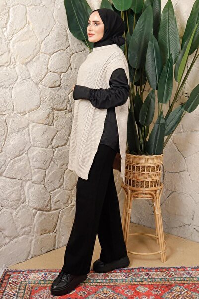 TRENDTESETTÜR ΓΥΝΑΙΚΕΙΟ ΜΠΕΖ (ΠΕΤΡΑ) ΣΟΥ ΑΜΑΝΙΚΟ ΠΛΕΚΤΟ ΠΟΝΤΣΟ T 5208