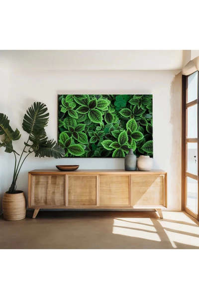VOGLOO Green Leaves Canvas Painting
