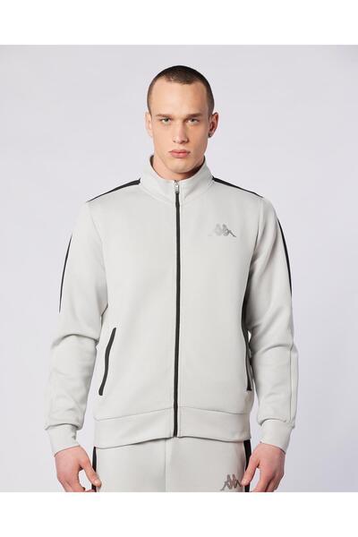 Kappa Moste Full Zip Erkek Gri Regular Fit Fermuarlı Eşofman Üstü