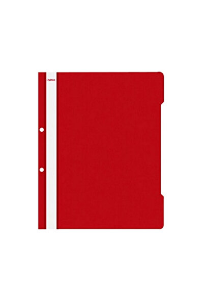 Noki A4 file with rail and perforations 50/set red