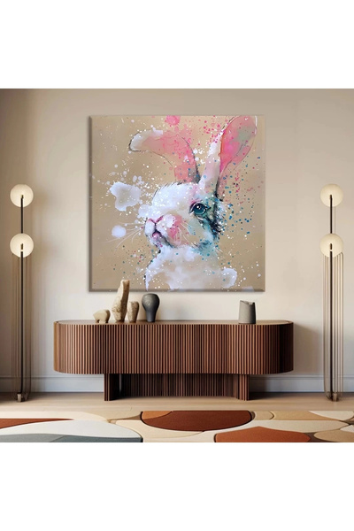 VOGLOO White Rabbit Canvas Print