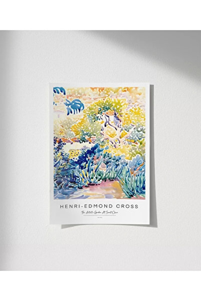 VOGLOO Çerçevesiz Poster Henri Edmond Cross The Artist’s Garden At Saint Clair