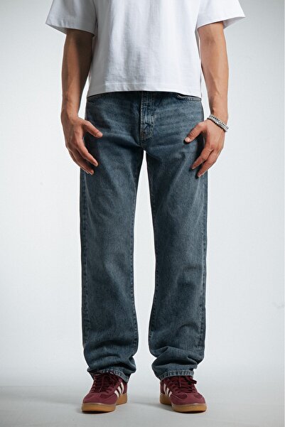 GRJ denim Blue Baggy Fit Men's Jean Pants Us4255Mvk