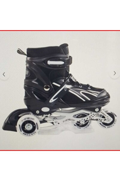 Pasifik Lighted Double Row Adjustable 4-Wheel Training Children's Skates - Black