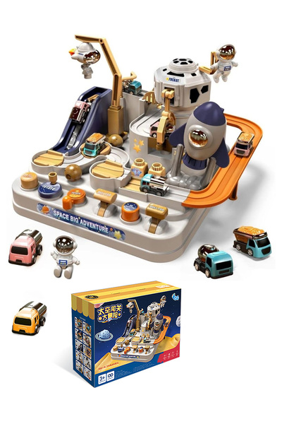 Ma Baby ألعاب سباق سيارات للأطفال، مع 5 سيارات سباق صغيرة وصواريخ ومركبات مغا...