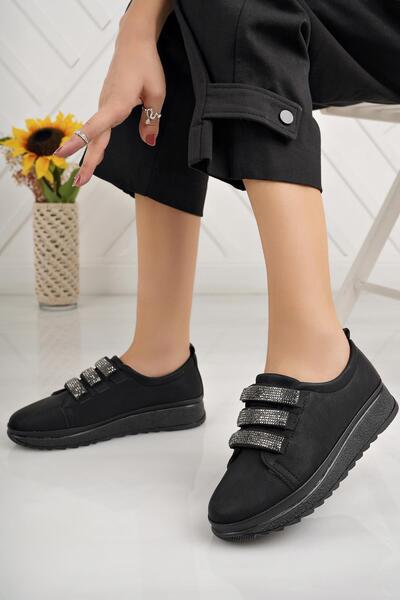 Nesil Shoes Pantofi de damă anatomici Süha 951 Black Emerald Stone