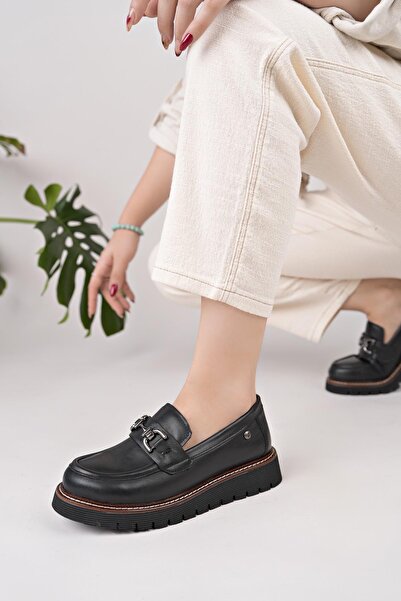 Mammamia D25Ka 3240 Black Genuine Leather Women's Shoes