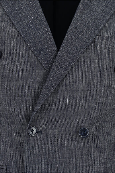 Kiğılı Slim Fit Slim Fit Linen Blended Double Breasted Suit