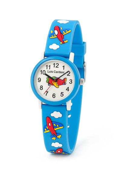 sezerekspres Rodium Çocuk Kol Saati Uçak Desenli 12005 Mavi