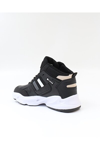 M.P. MP 2635 Siyah Beyaz 36-39 Boğazlı Unisex Spor Ayakkabı