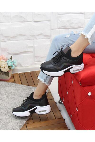 Nesil Shoes Γυναικεία αθλητικά παπούτσια Flet 121 Black White Air Sole