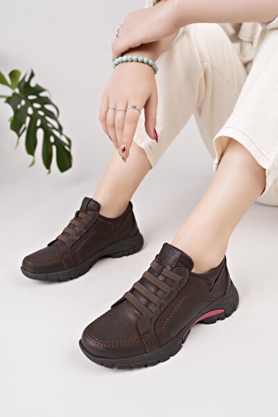 Mammamia D25Ka 3465 Cocoa Nubuck Genuine Leather Women's Shoes