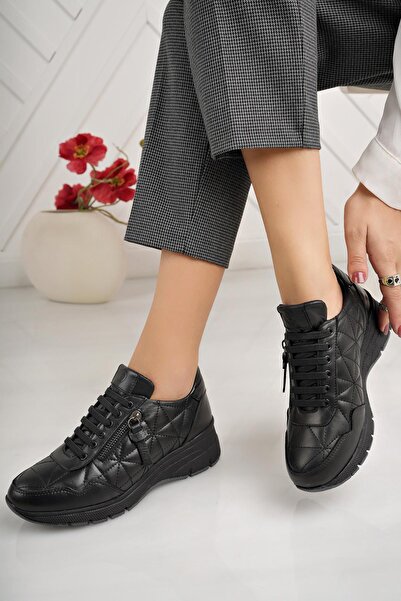 Mammamia D24Ka 3460 Black Genuine Leather Women's Shoes