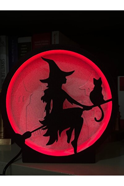 Tasarım Kırmızı LED Halloween Gece Lambası