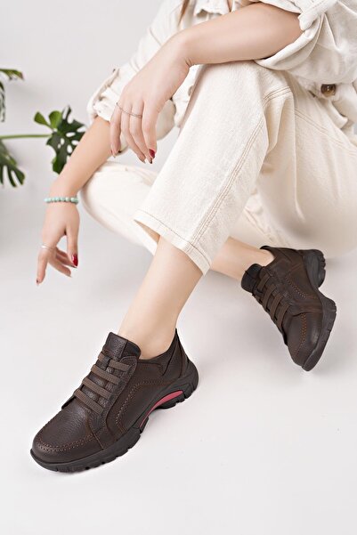 Mammamia D25Ka 3465 Cocoa Nubuck Genuine Leather Women's Shoes