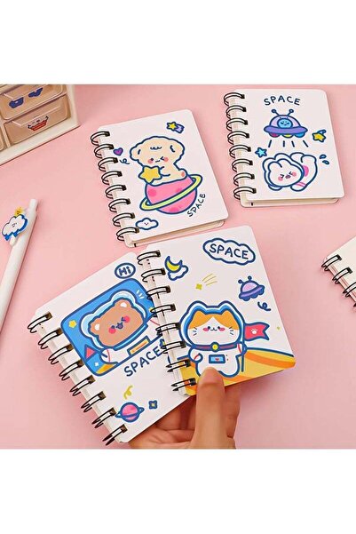 NiiMbot Mini Notebook Set, 8 Pack Cute Animal Cartoon Spiral Portable Notepads (A7)