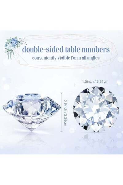 Generic Place Card Holders, 24 Pack Acrylic Crystal Table Stands for Wedding and Party