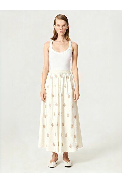 Nocturne Boncuk Brodeli Maxi Etek