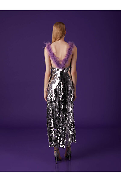 Nocturne Payetli Uzun Elbise