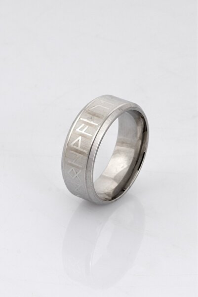 UKHWD SUPPLY 316L Steel Silver Rustic Viking Men's Ring