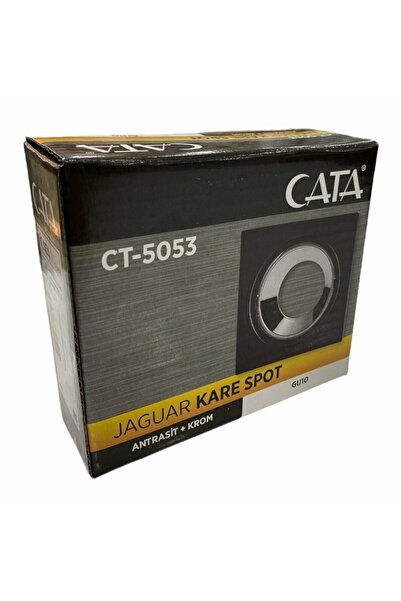 Cata JAGUAR (SİYAH-PLATİN) KARE DEKORATİF BOŞ KASA