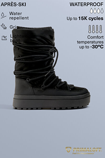 Oysho Bağcıklı naylon kar botu