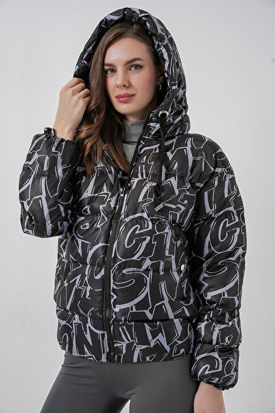 Bigdart 5125 Patterned Puffer Jacket - White