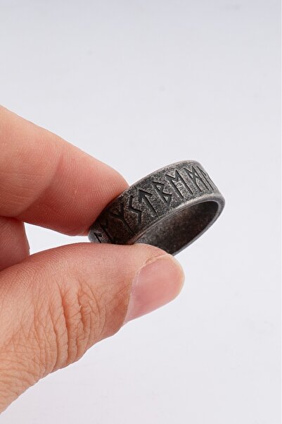 UKHWD SUPPLY 316L Steel Viking Futhark Men's Ring