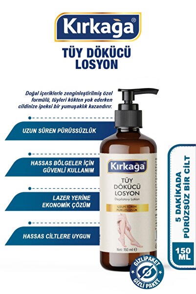 KIRKAGA TOPRAKDAN SOFRAYA Tüy Dökücü Krem 200 ml Tüm Cilt Tipleri İçin-Nemlen...
