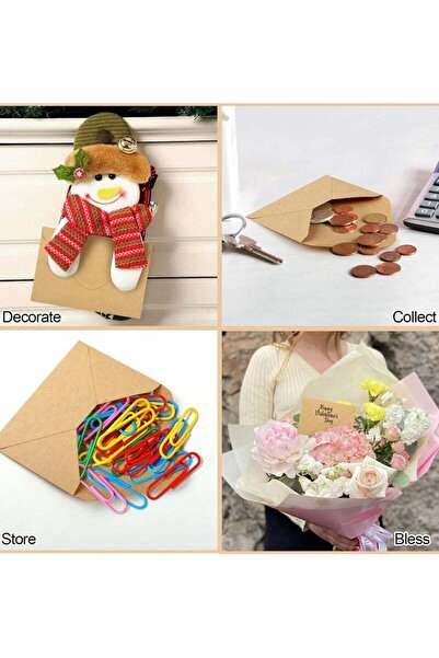 NiiMbot Gift Card Envelopes, 100 Pack Kraft Business Card Holders (15.2x10.4cm)