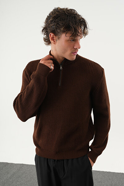 Redline Olver Oversize Knitwear Long Sleeve Sweater Brown