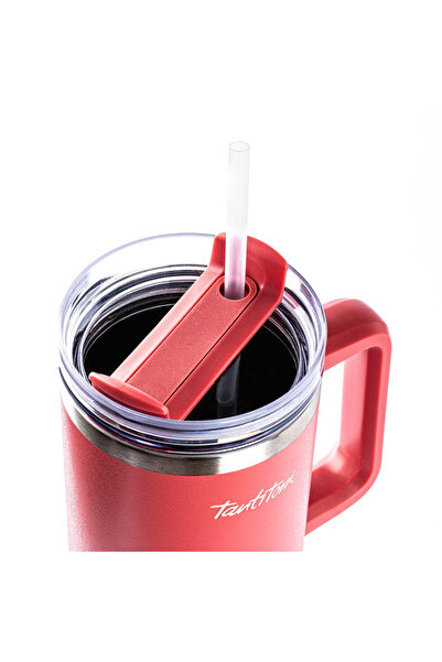 Tantitoni Move Red Stainless Steel Thermoses with Straw 1.2L