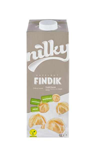 NİLKY Fındık Sütü Glütensiz Bitkisel Bazlı Laktosuz Vegan 1 Lt