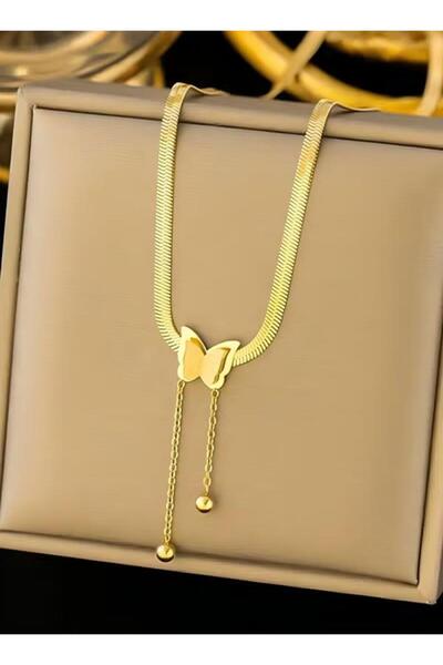 Generic Elegant Gold Color Round Pendant Necklace Clavicle Chain for Women Jewelry Wedding Gift