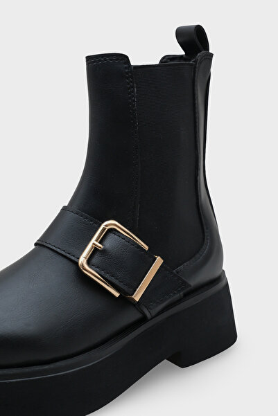 Capone Outfitters Gennie Yuvarlak Burunlu Yandan Trak Tabanlı Kadın Bot